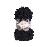 Alize Puffy Fine Knitting Yarn 60 - Black