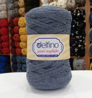 Delfino Yarn Bag Mako Ribbon Ribbon (Greek Product) 761 - Blue jeans