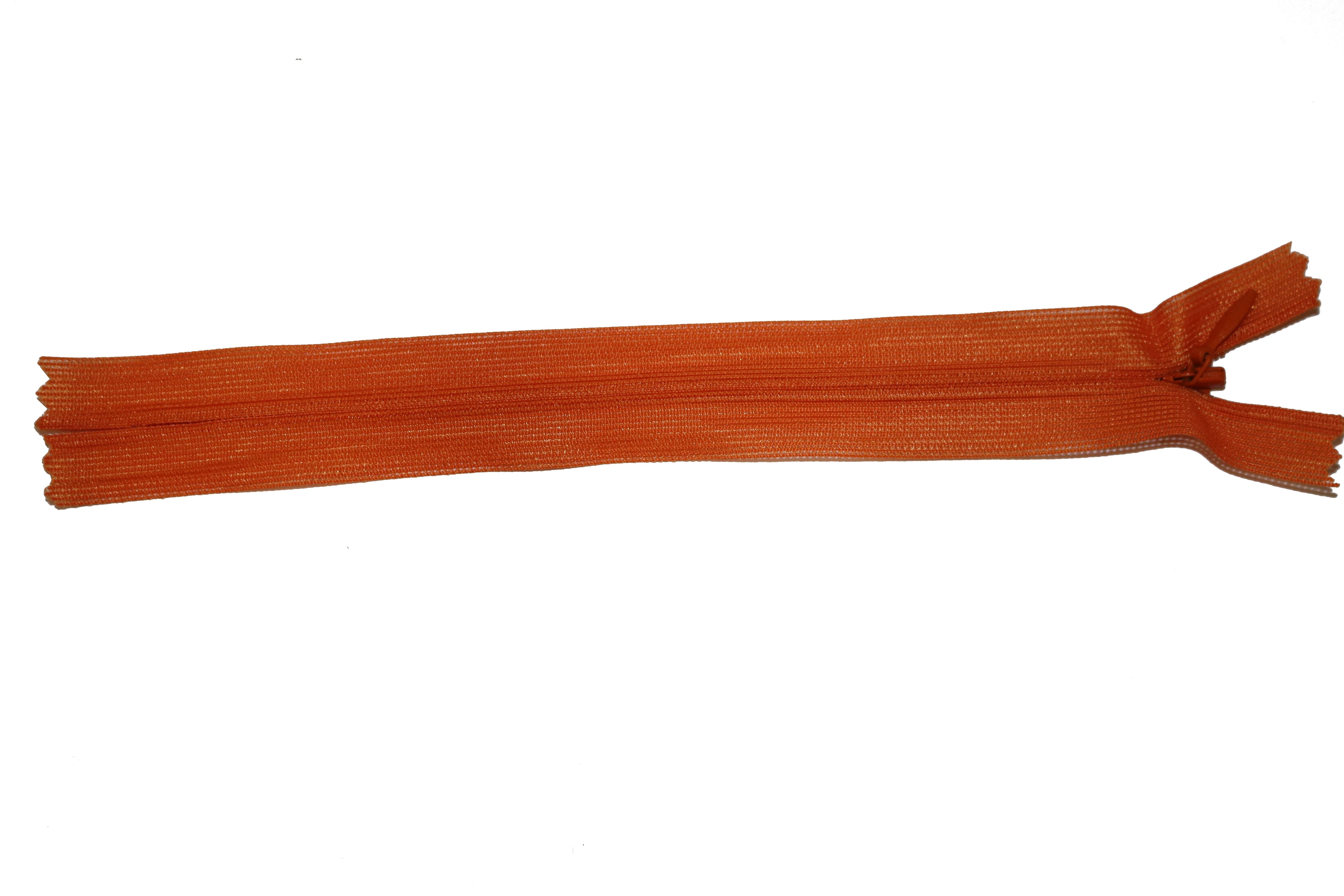 Φερμουάρ Κρυφό 18 cm Πορτοκαλί - Φερμουάρ κρυφό  18 cm