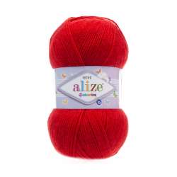 Alize Knitting Yarn Sekerim Bebe 56 - Red