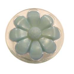 Κουμπιά ConeFlower διαφανές με χρώμα 02BTNC - Turquoise