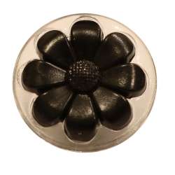 Κουμπιά ConeFlower διαφανές με χρώμα 04BTNC - Black