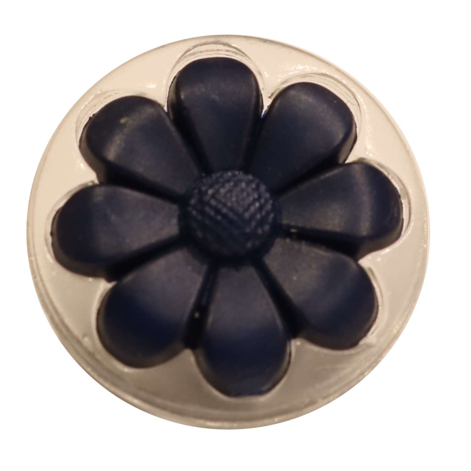 Κουμπιά ConeFlower Διαφανές με Χρώμα 15mm 05ΒΤΝC - Navy Blue
