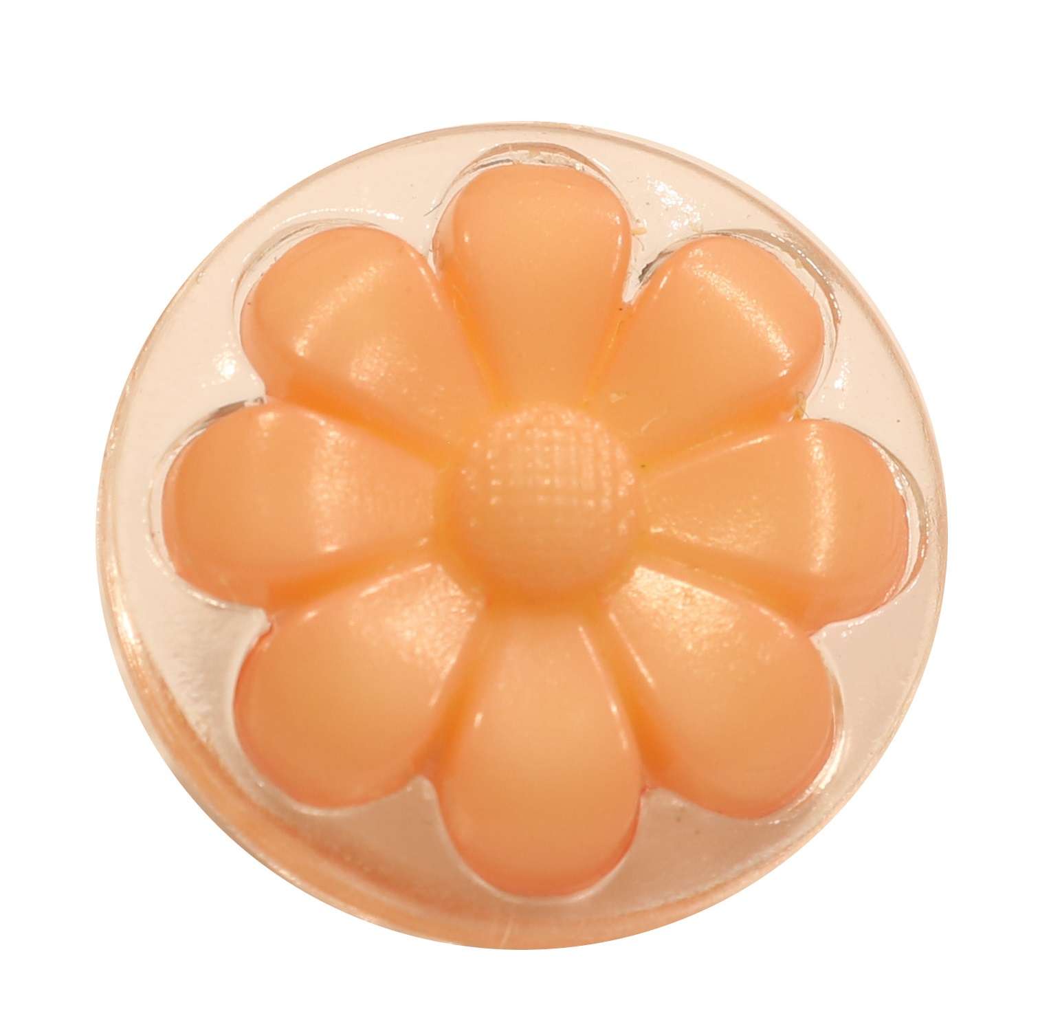 Κουμπιά ConeFlower Διαφανές με Χρώμα 15mm 08ΒΤΝC - Salmon