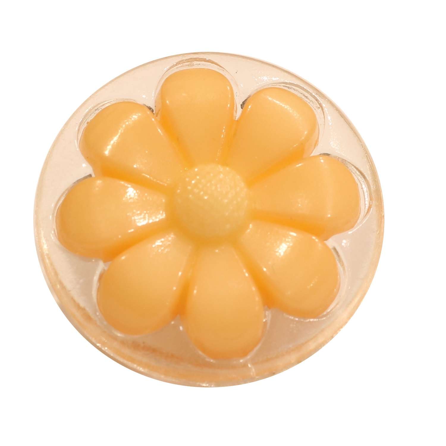 Κουμπιά ConeFlower Διαφανές με Χρώμα 15mm 09ΒΤΝC - Yellow Orange