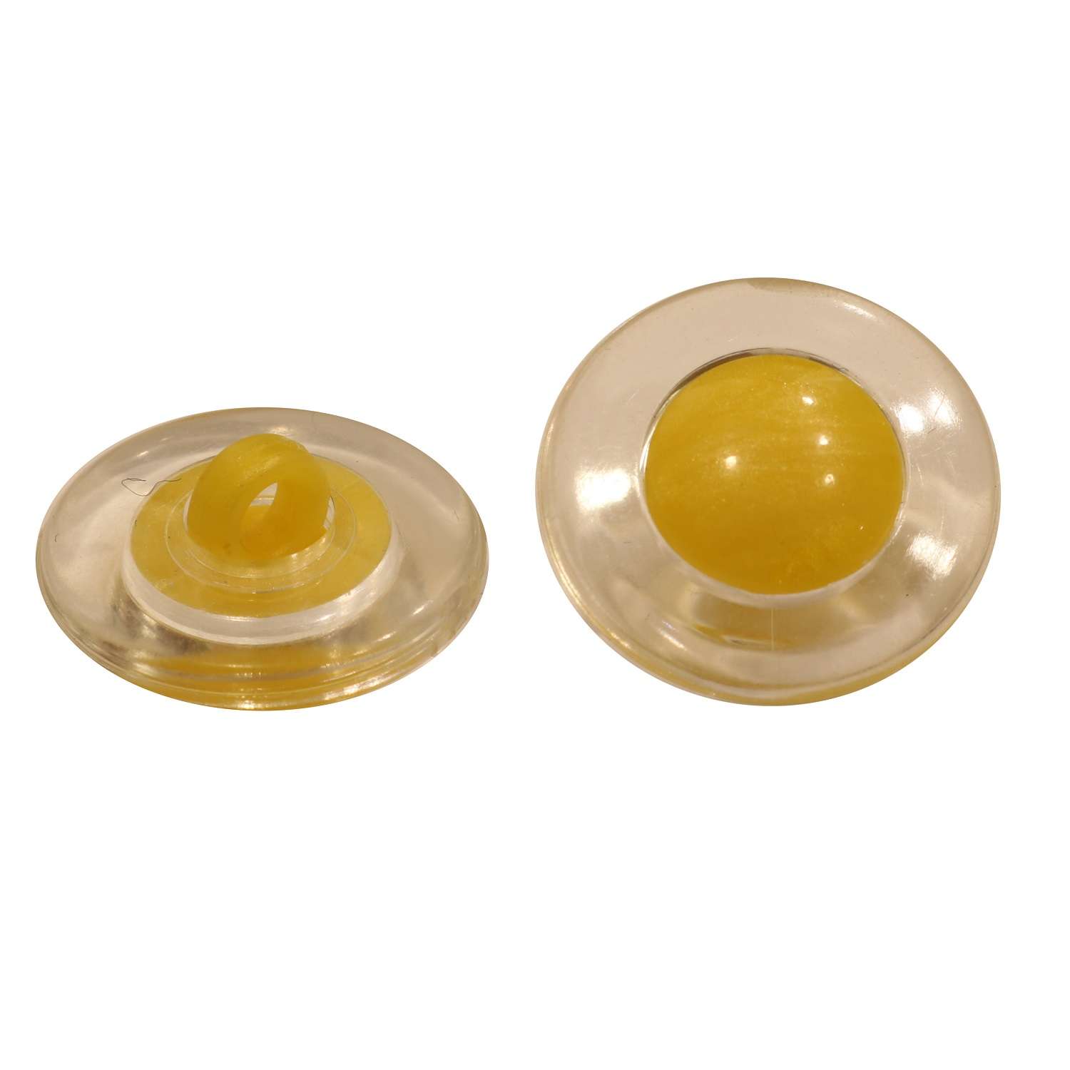 Κουμπιά DOT Διαφανές με Χρώμα 17mm 03BTND - Yellow