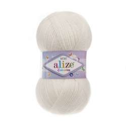 Alize Knitting Yarn Sekerim Bebe 450 - Pearl