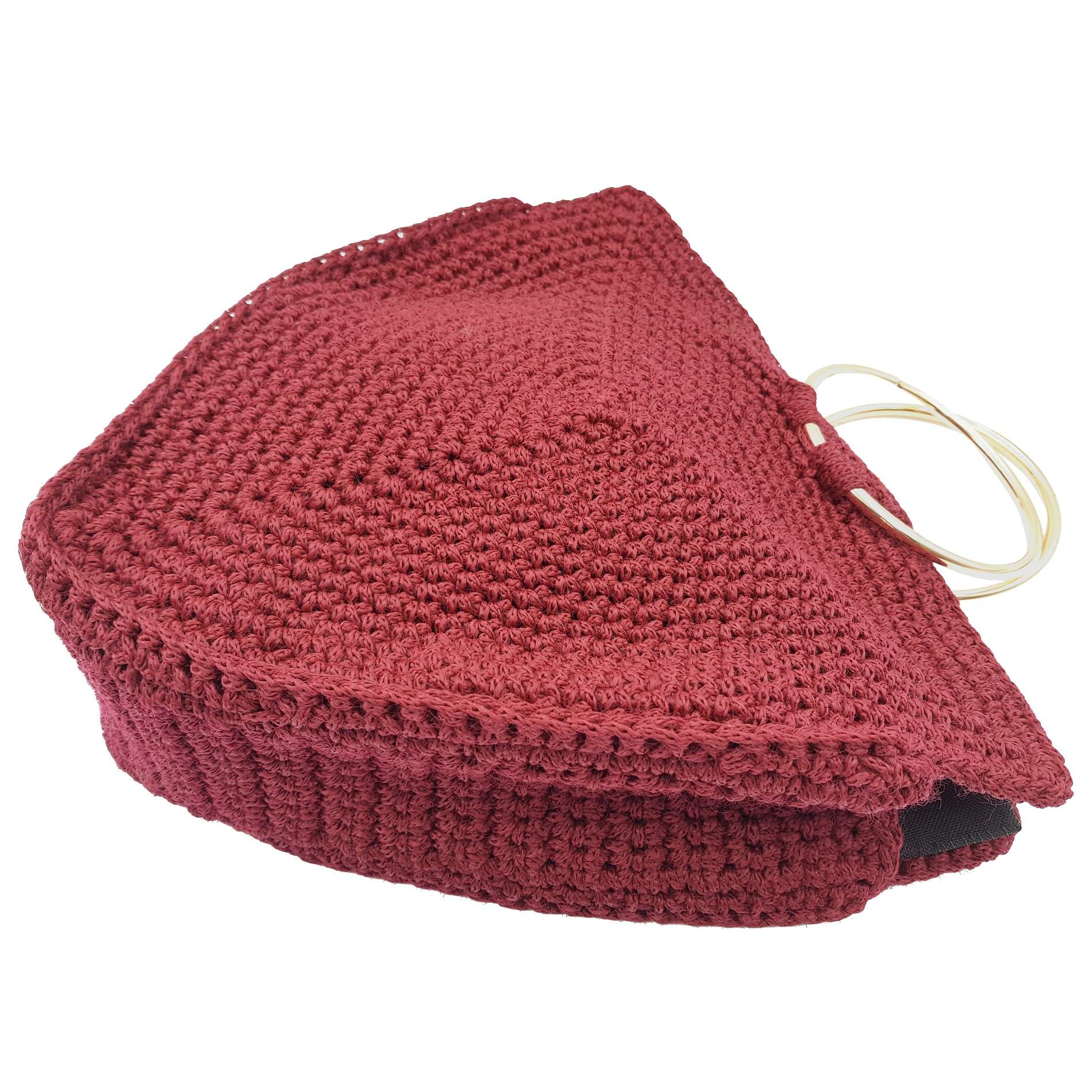 Πλεκτή Τσάντα Χειρός Crochet Triangle Bag