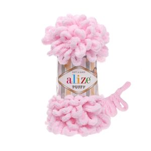 Alize Puffy Knitting Yarn 31 - Baby Pink