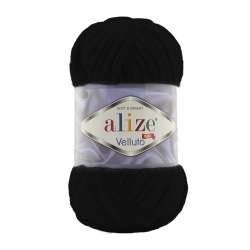Alize Velluto Knitting Yarn 60 - Black