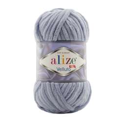 Alize Velluto Knitting Yarn 87 - Coal Grey
