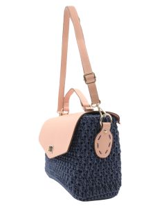 Πλεκτή Τσάντα Ώμου Crochet NOBAG-J Bag Σκούρο Μπλε