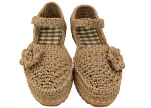 Πλεκτά Σανδάλια Crochet Sandals Καφέ