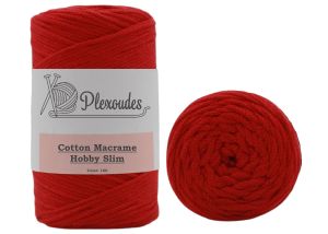 Cotton Macrame Hobby Slim 160. Red