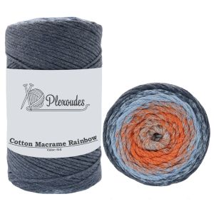 Yarn for Bag Cotton Macrame Rainbow 515 - Colorful