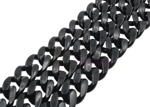 Κοκάλινες Αλυσίδες για Τσάντες Stella Κοκκάλινη Μαύρη 44 x 3 cm