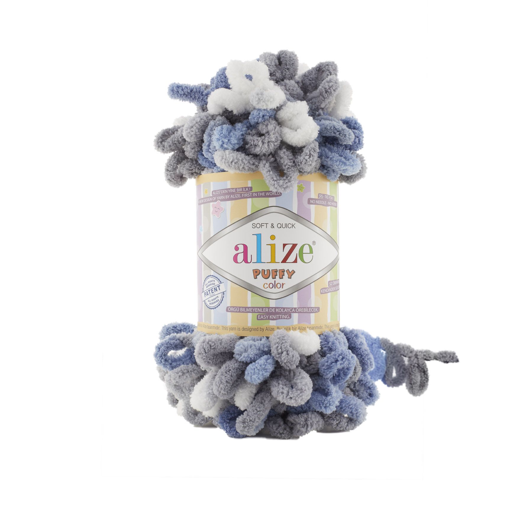 Alize Puffy Color Knitting Yarn 6075