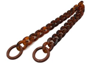 Plastic Chain handle for bags 4 - Amber