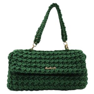 Πλεκτή Τσάντα Ώμου - Πράσινο