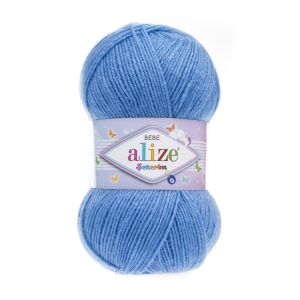 Alize Knitting Yarn Sekerim Bebe 289 - Blue