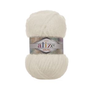 Alize Knitting Yarn Softy Plus 62 - Light Cream