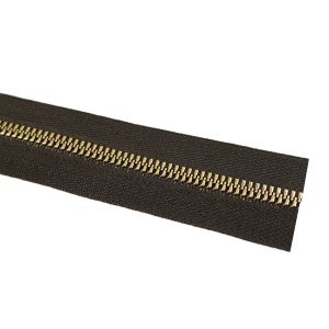 Απλό Φερμουάρ για τσάντες 1. Μαύρο- Χρυσό 10 cm