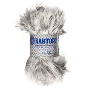 Kartopu Νήμα Πλεξίματος Kurk KF901 - White Grey