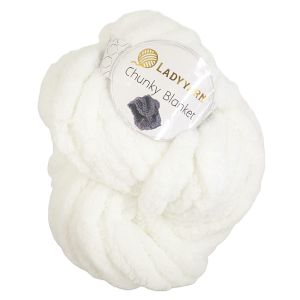 Lady Yarn Νήμα Πλεξίματος Chunky Blanket PL000 - White