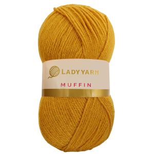 Lady Yarn Νήμα Πλεξίματος Muffin AHB014 - Mustard