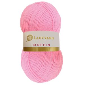 Lady Yarn Νήμα Πλεξίματος Muffin AHB053 - Pink